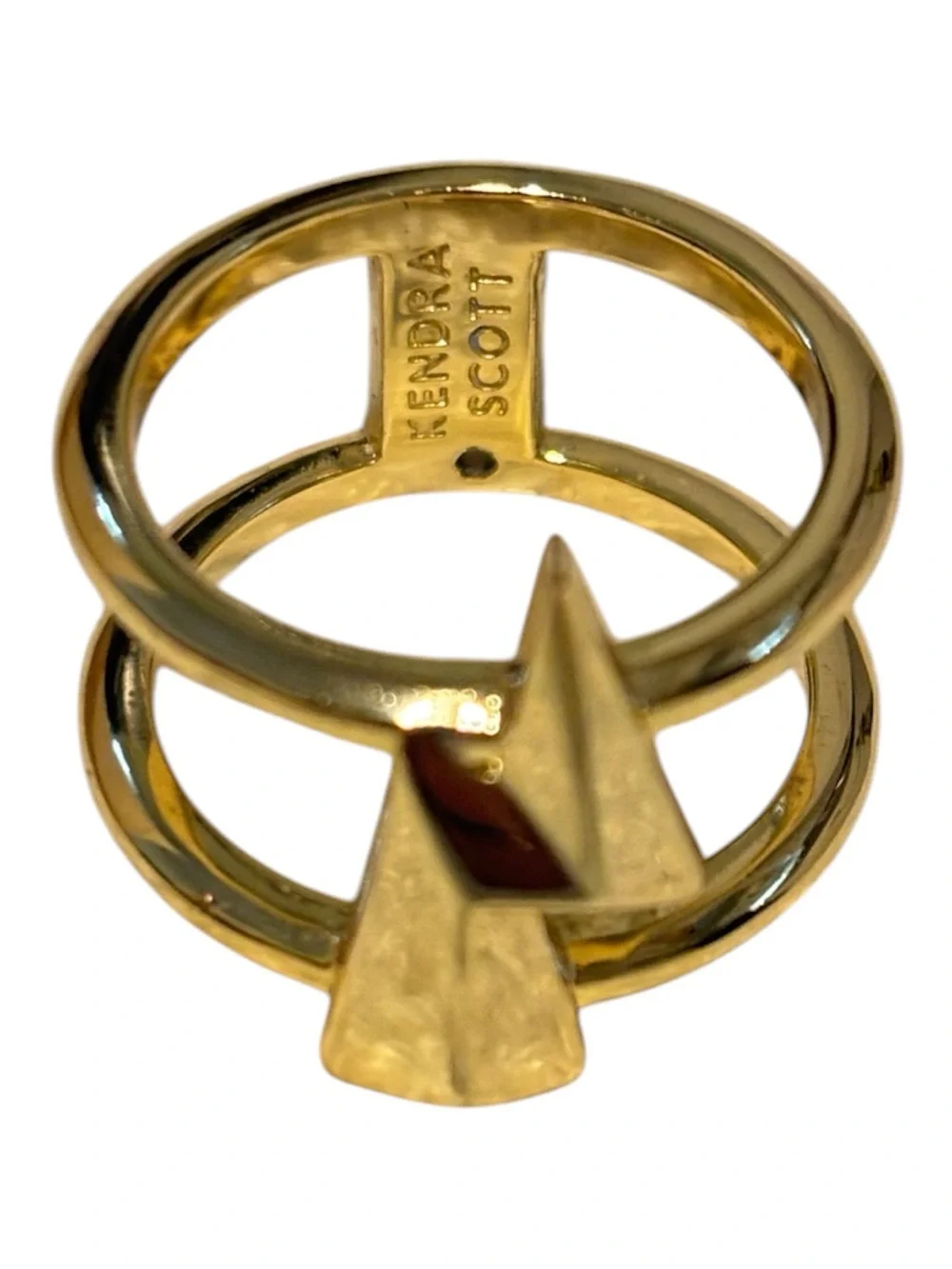 Kendra Scott Silver Double Arrow Stacking Ring Size 6